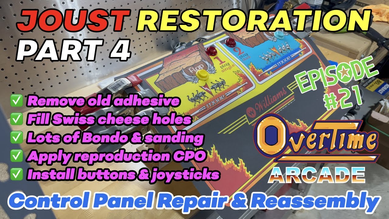 How to Repair a Williams Control Panel & Install a Control Panel Overlay: Joust Restoration part 4