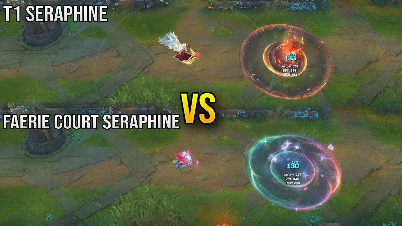 T1 Серафина против Серафины из Двора фей &mdash; Сравнение образов &mdash; League of Legends