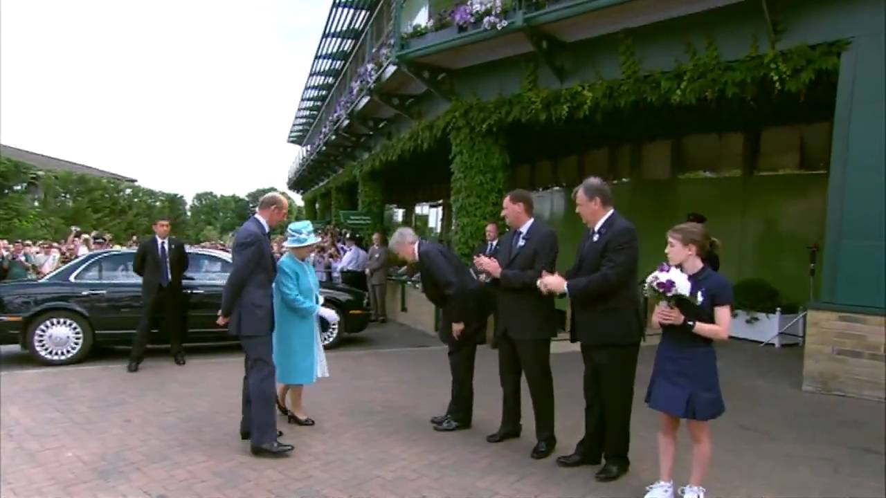 The Queen arrives at Wimbledon