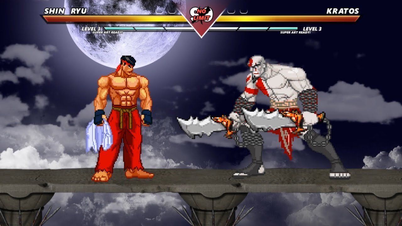 SHIN RYU vs KRATOS - The most epic fight ever made!