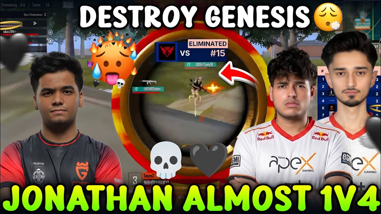 JONATHAN ALMOST 1v4 TT 🤫 APEX DESTROY GENESIS 💀 JONATHAN ON FIRE 🔥 | APEX GAMING