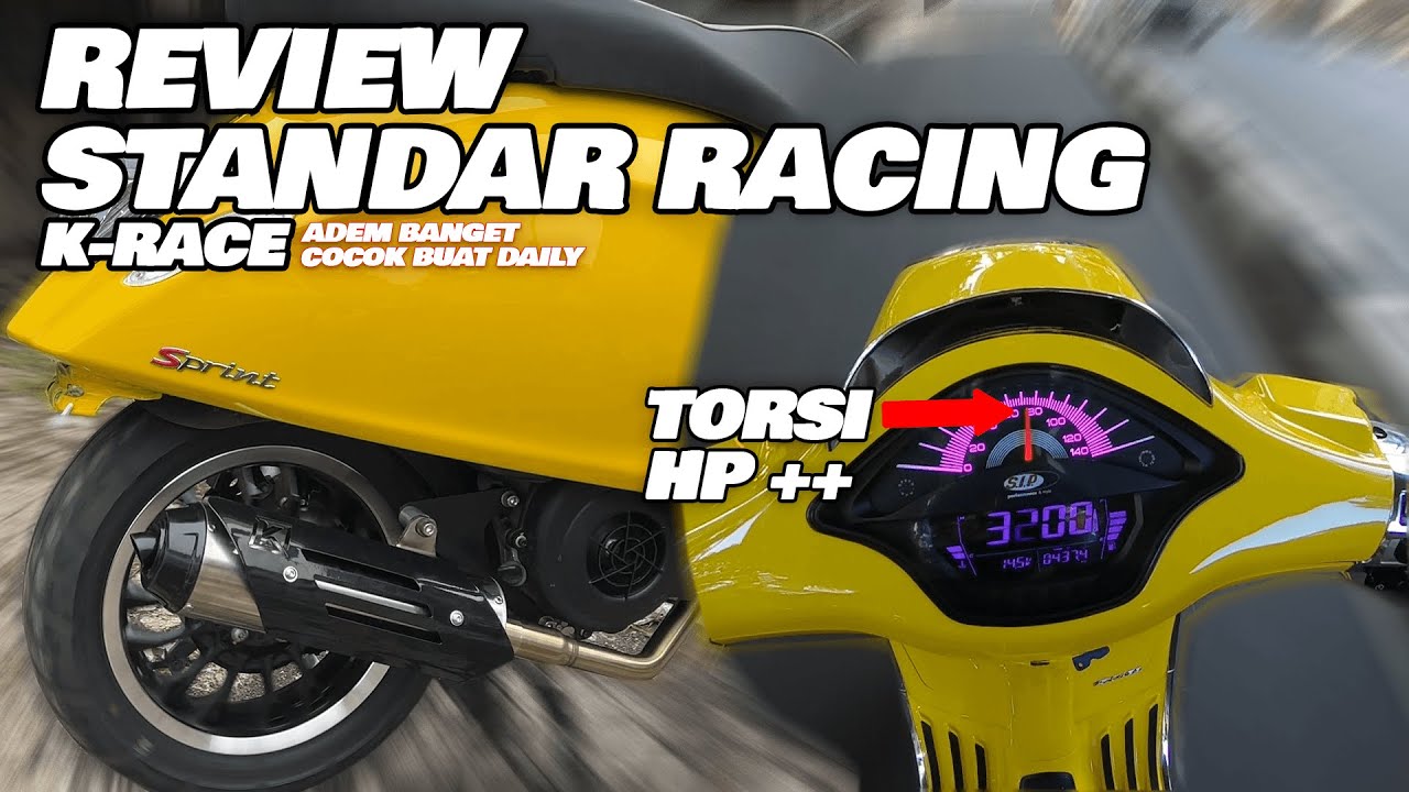 GANTI KNALPOT STD RACING KRACE VESPA SPRINT!! STD TAPI GASPOL🥵?? ADEM BGT BUAT HARIAN !!