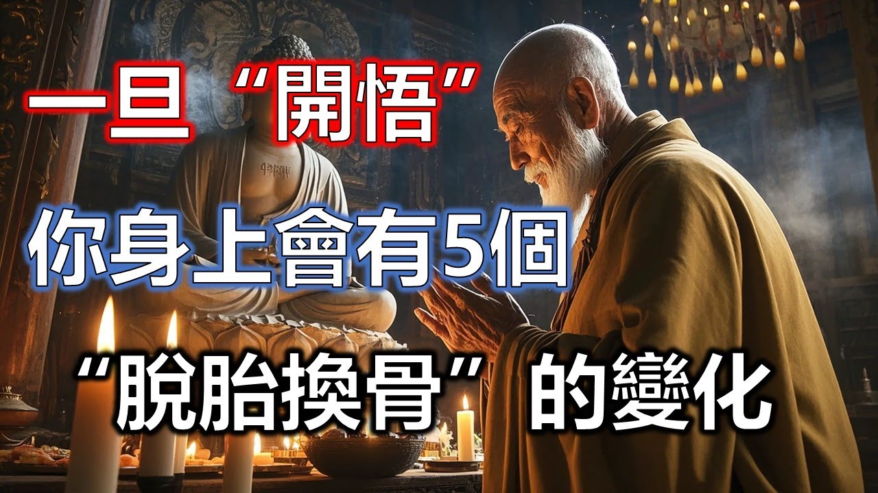 你知道嗎？一旦“開悟”，你身上會有5個“脫胎換骨”的變化#佛學#智慧#因果
