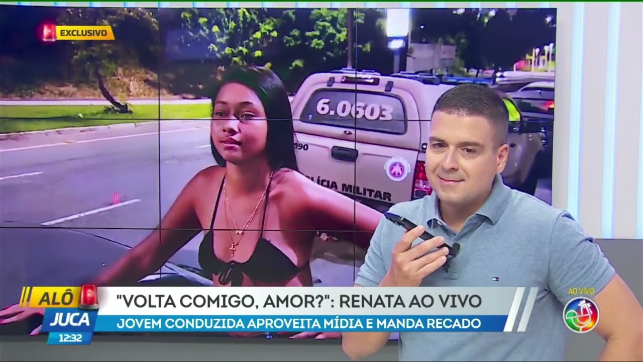 Volta comigo, amor?:  jovem conduzida aproveita ídia e manda recado