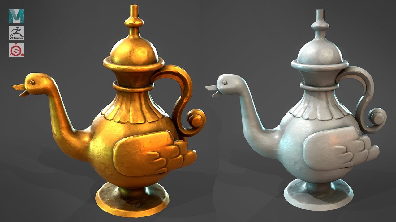 How to make a Stylized Lamp with Maya, Zbrush, and Substance Painter