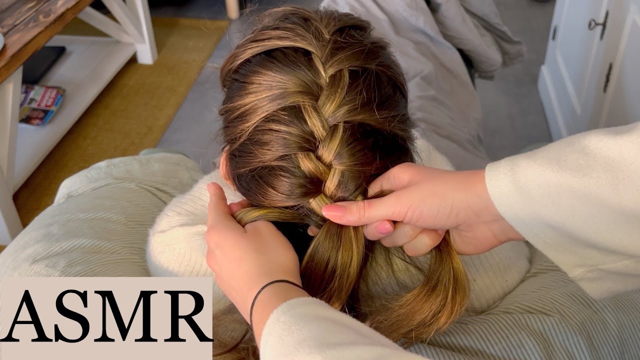 ASMR | French Braids & Hair Brushing - Relaxing Hair Styling (No Talking)