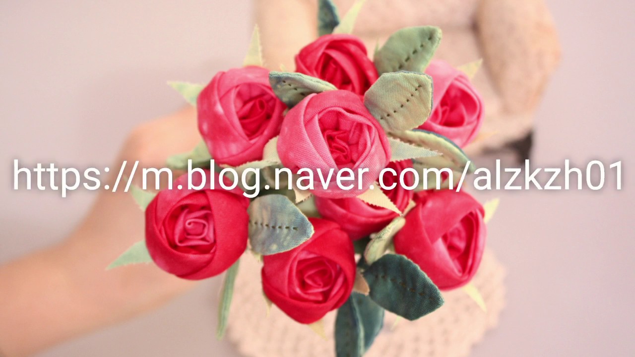 [엠에프] -making flower from fabric  퀼트로 만드는 장미꽃 이번시즌 선물은 직접만든 장미꽃다발로 어떠세요? hand quilt