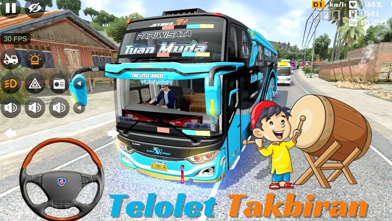 Game Bus Telolet Basuri Tuan Muda Azka Wijaya Full Telolet Basuri Takbiran | BUSSID