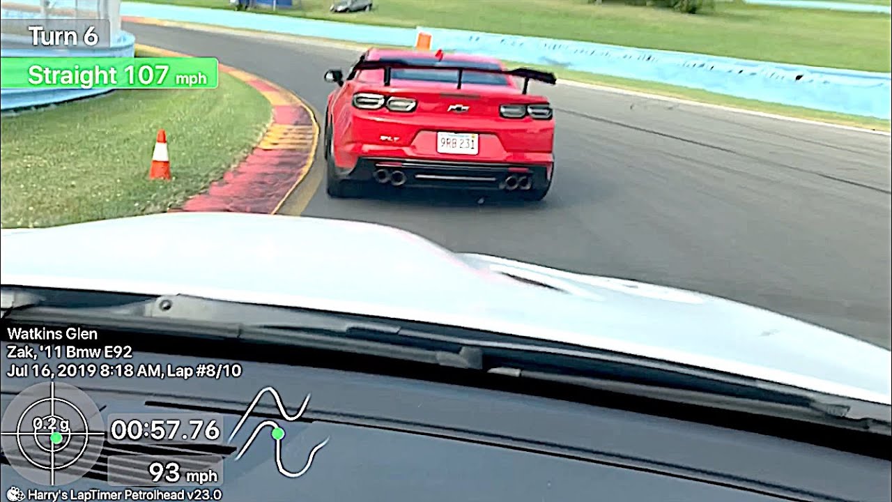 BMW E92 M3 vs Camaro ZL1 1LE  at Watkins Glen