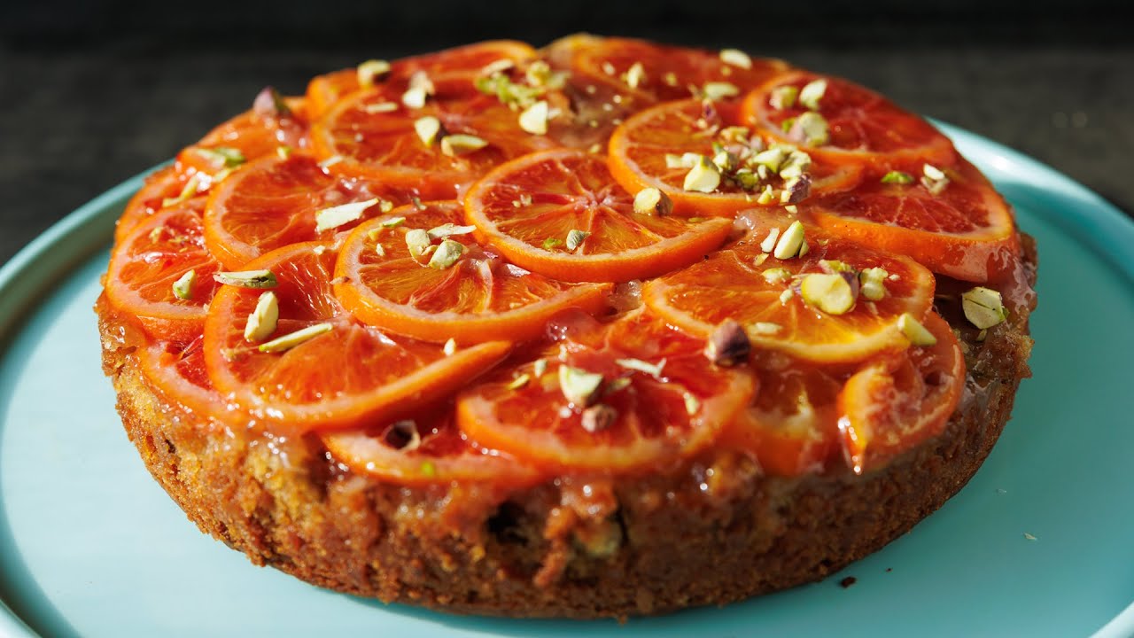 BLOOD ORANGE UPSIDE DOWN CAKE | EASY VEGAN CAKE RECIPE