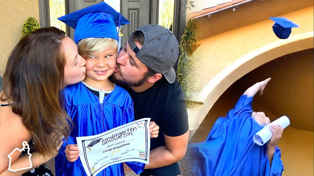 KINDERGARTEN GRADUATION AT HOME CEREMONY!