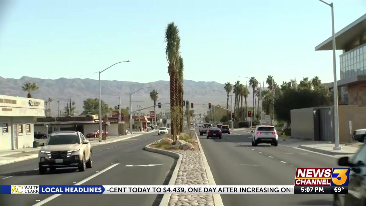 Local officials celebrate the completion of Indio Roadwork project