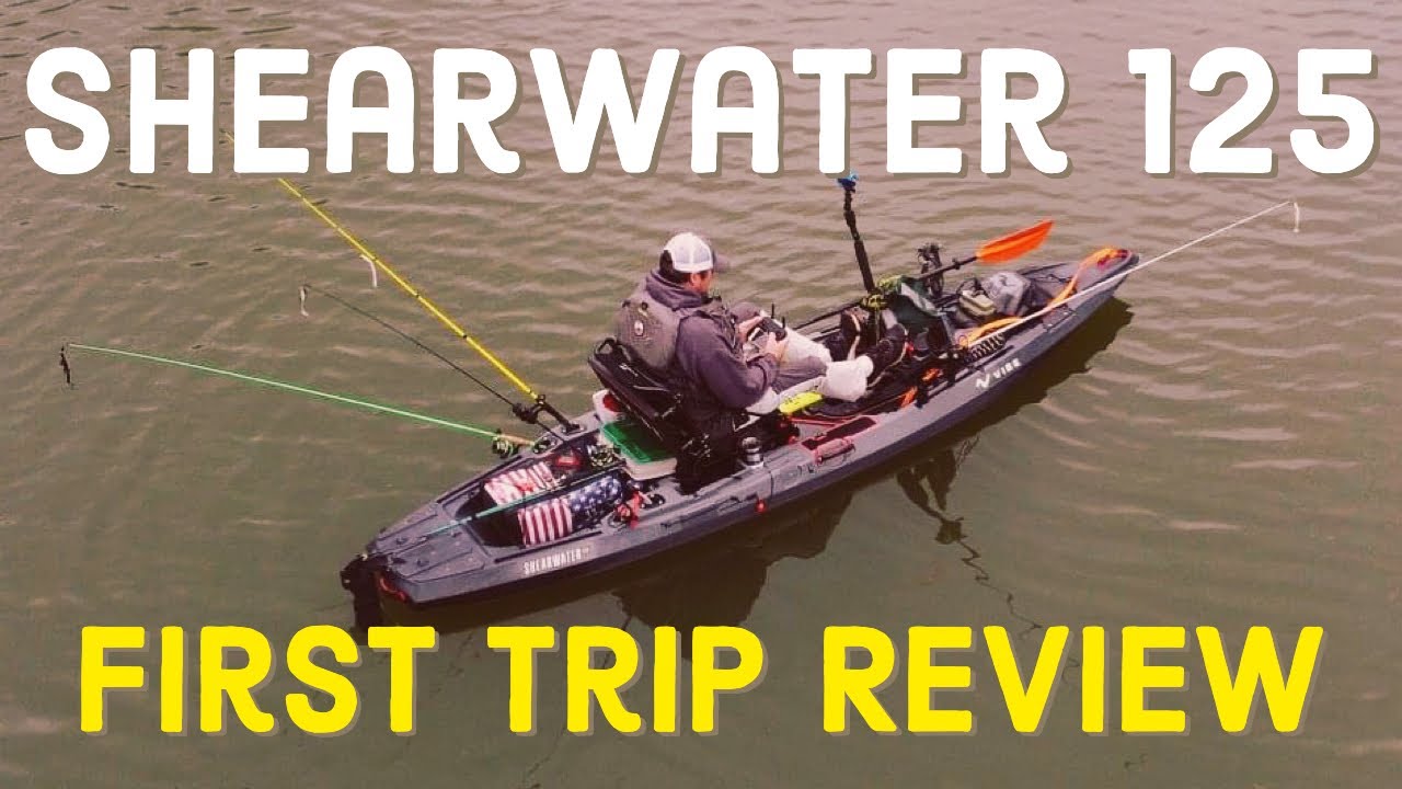 Vibe Shearwater 125  Paddle, Pedal, Power Fishing Kayak REVIEW - First Trip & On Water Review