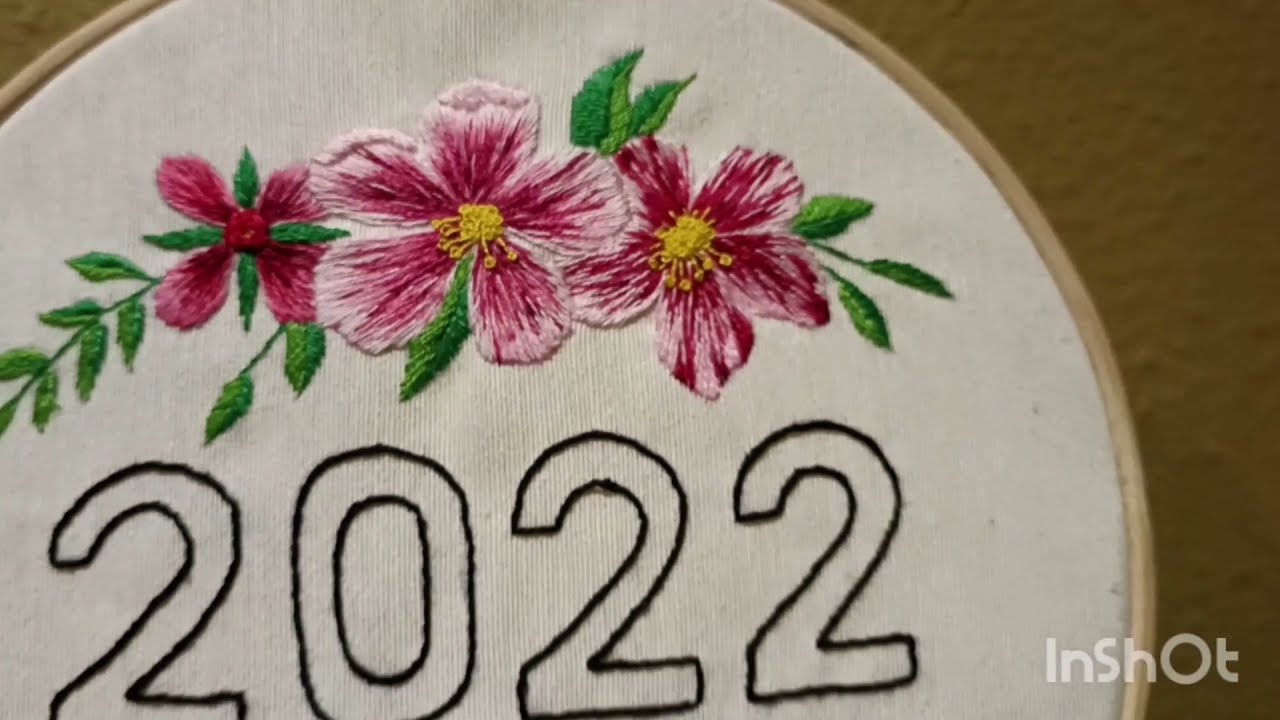 Happy New Year 2022! Embroidery. Noworoczny haft reczny.