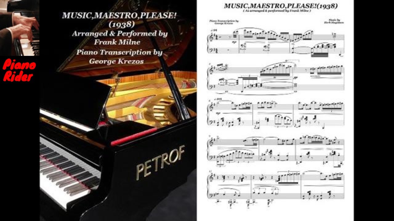 Music, Maestro, Please! (1938) - Frank Milne (Piano Solo + Sheet Music)