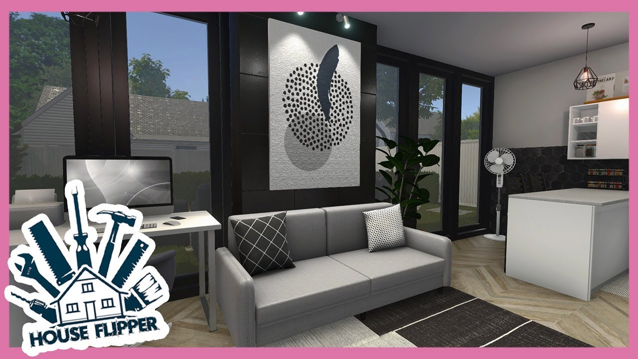 House Flipper Burned House (Speed Build) - Modern Tiny Home