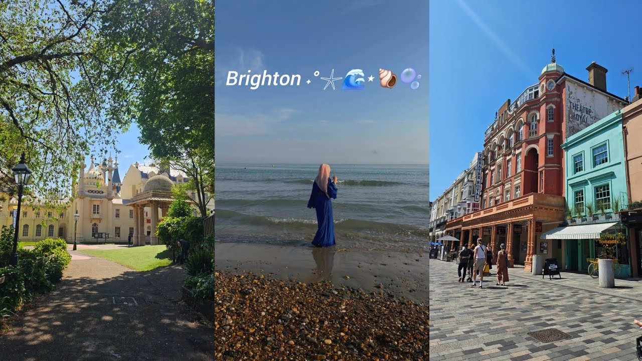 Day trip to Brighton 🌊 | pastel skies, cozy cafes & seaside strolls 🐚
