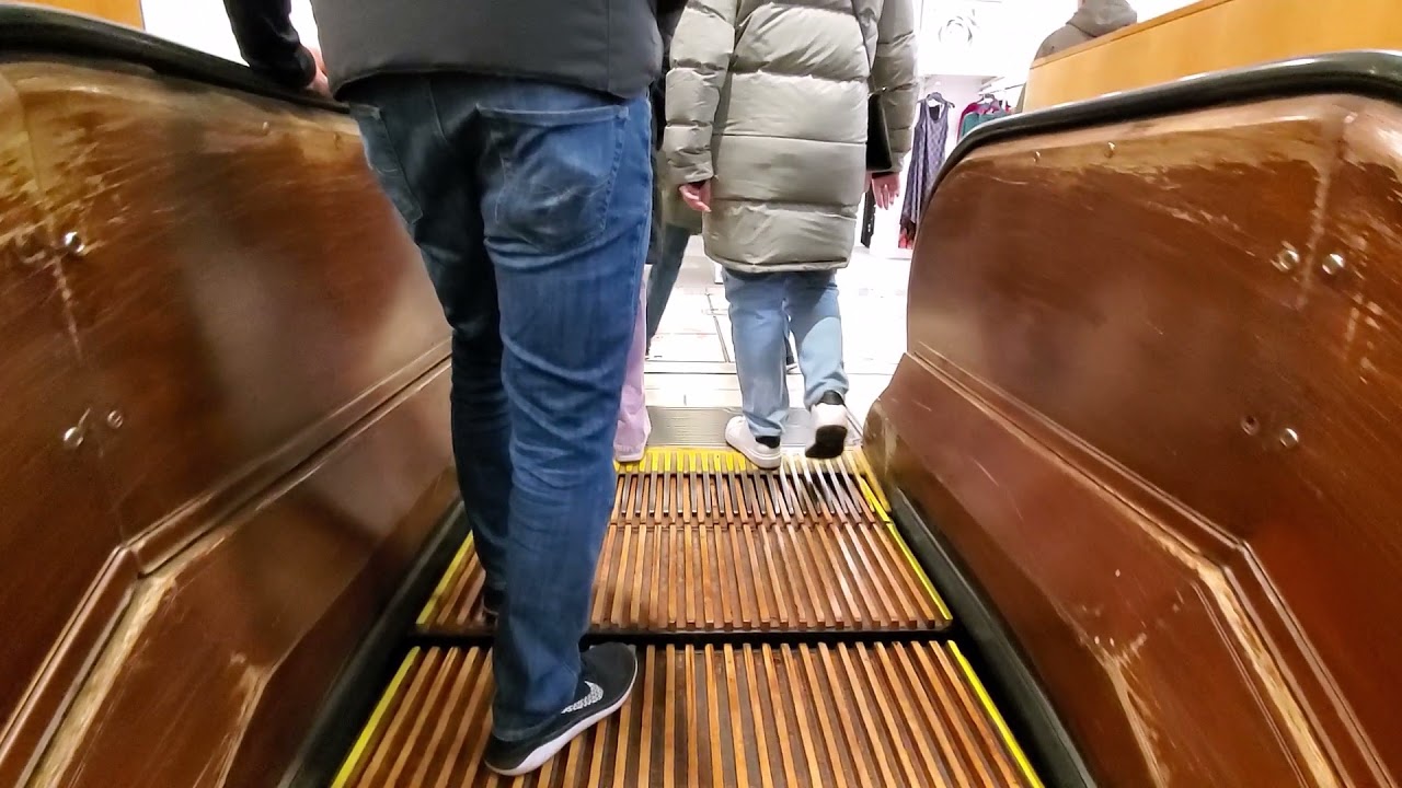 Rare, Vintage 1920s Otis Wooden Escalators at Macy's (Herald Square) in New York City