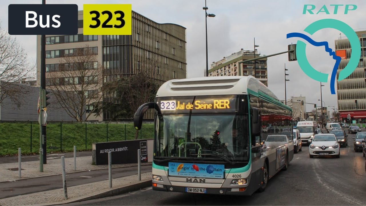 Bus 323 RATP | Ivry Gambetta - Châtillon-Montrouge Métro  - 4K