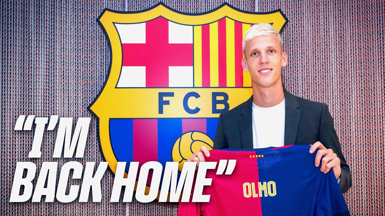 DANI OLMO's FIRST WORDS after signing for FC BARCELONA 📝💙&hearts;️