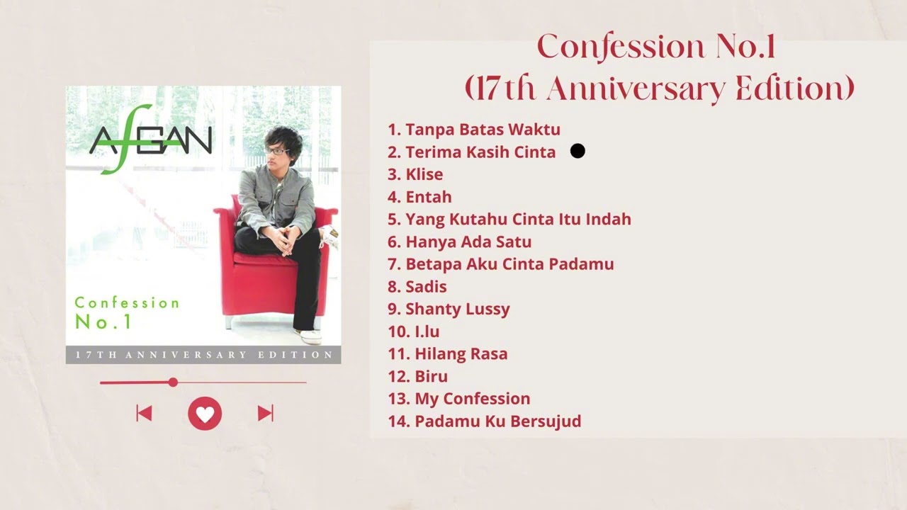 Afgan - Album Confession No.1 (17th Anniversary Edition) | Official Audio