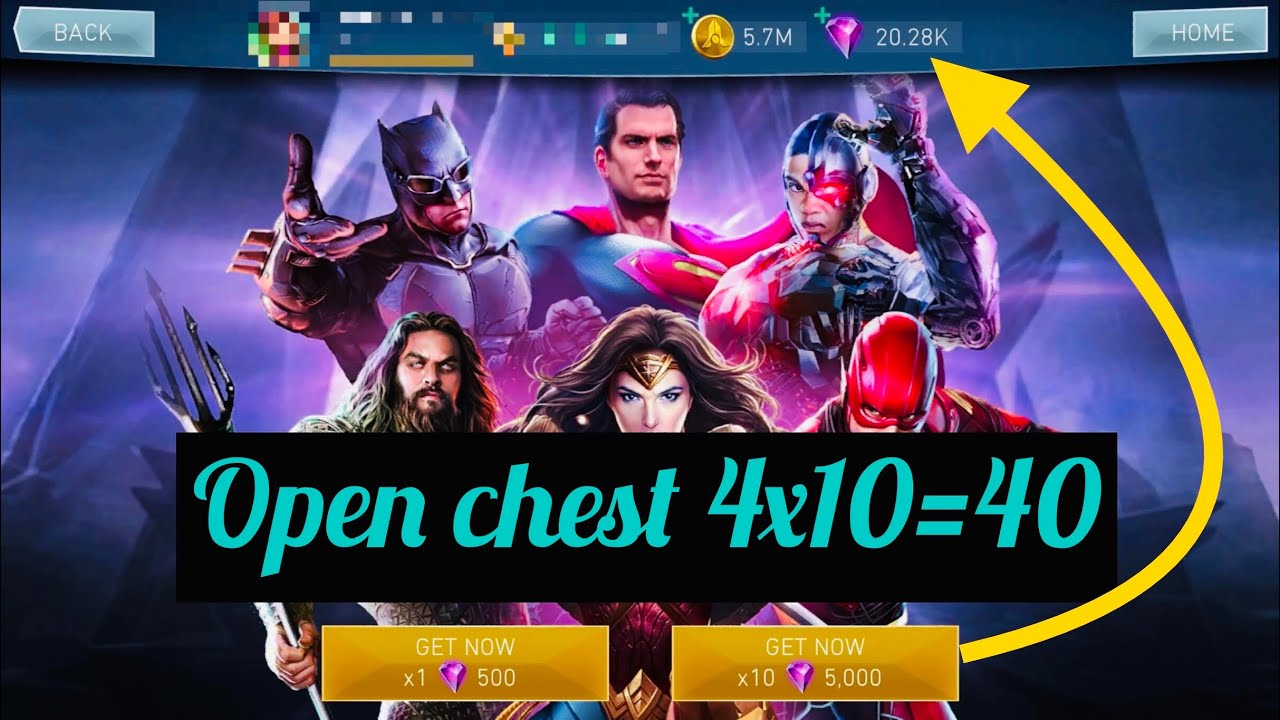 JL Superman Team Chest 40 Opening + upgrading JL Cyborg Injustice 2 Mobile Account