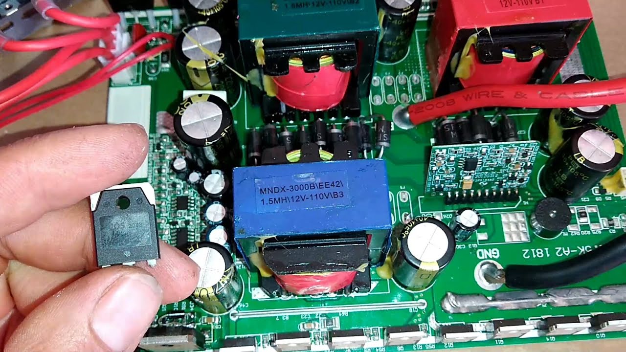 Como Consertar um Inversor de Voltage com a Saída Queimada 👉 Knup-548
