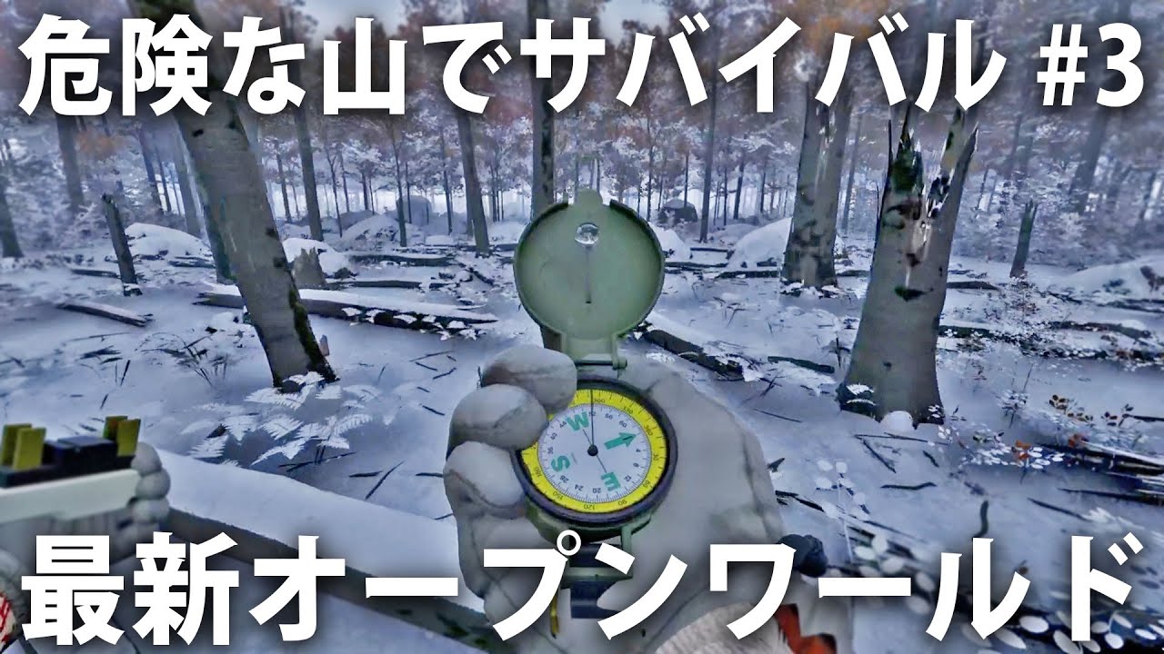 極寒の川を渡って野宿！危険な山で遭難サバイバルする最新オープンワールドゲーム【 Go Wayback! #3 】