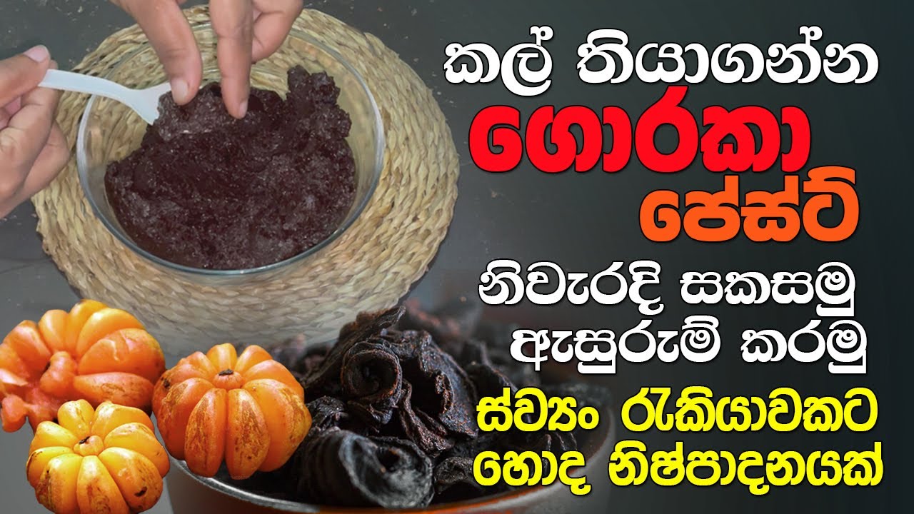 ගොරකා පේස්ට් නිවැරදි සකසමු  | ස්ව්‍යං රැකියාවකට හොදම | Homemade Goraka Paste | Garcinia Paste  - KTT