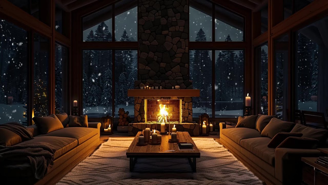 🎹❄️Cozy Snowy Evening Enhanced by Piano Sounds | Warm Winter Mood | Calm Meditation, Clear Focus