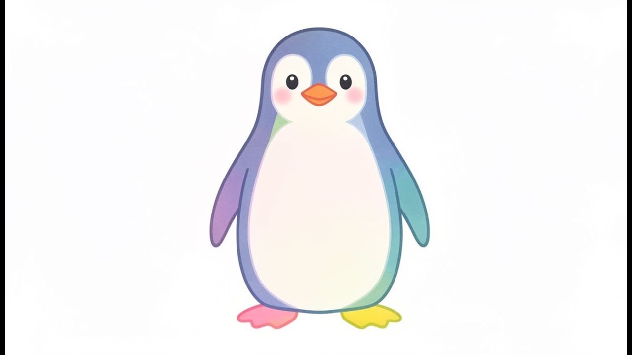 Wie zeichnet man Pinguin | Einfach Schritt für Schritt