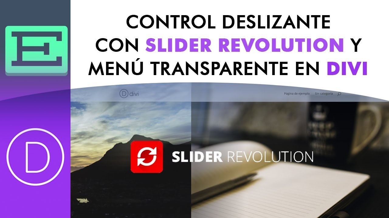 Utilizar Slider Revolution con menú transparente de DIVI o cualquier complemento