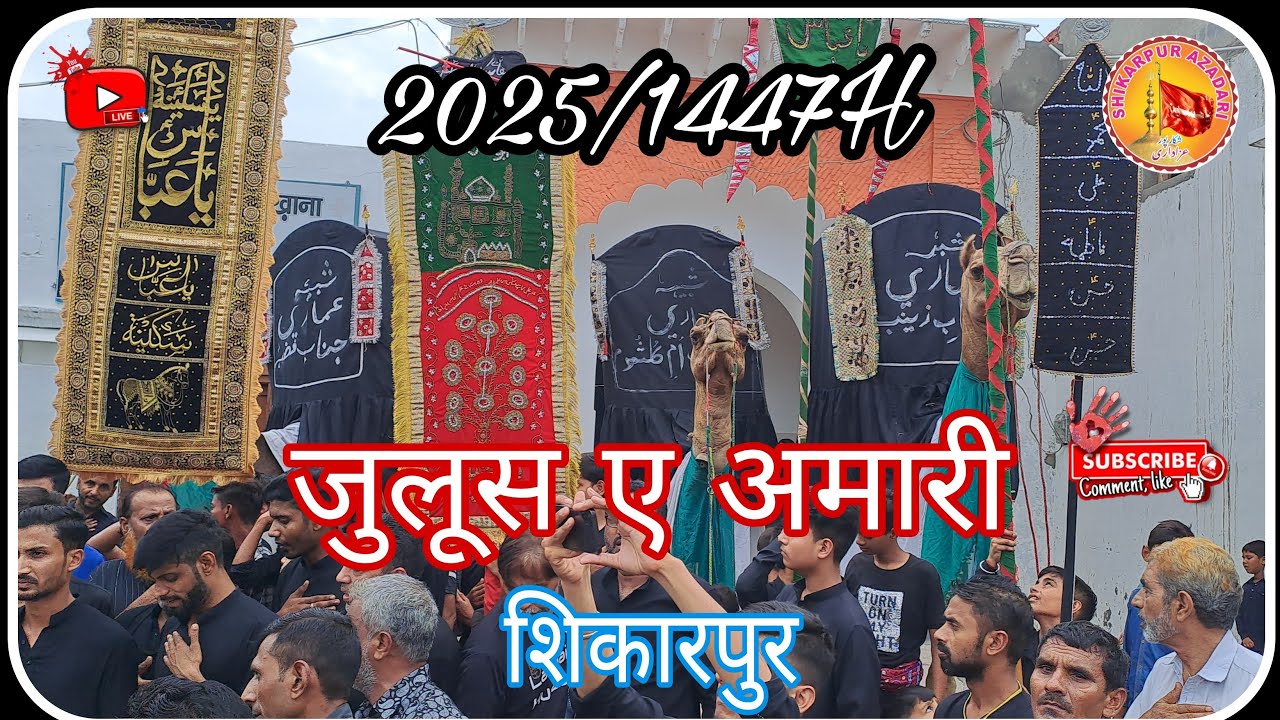जुलूस ए अमारी शिकारपुर 2025/1447H | 25 Safar Shikarpur 2025