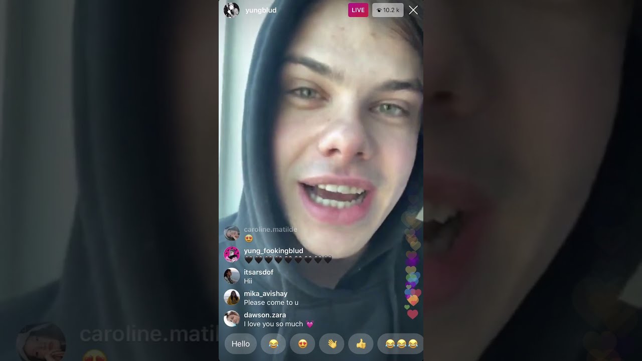 YUNGBLUD — Instagram Live (28/12/2019)