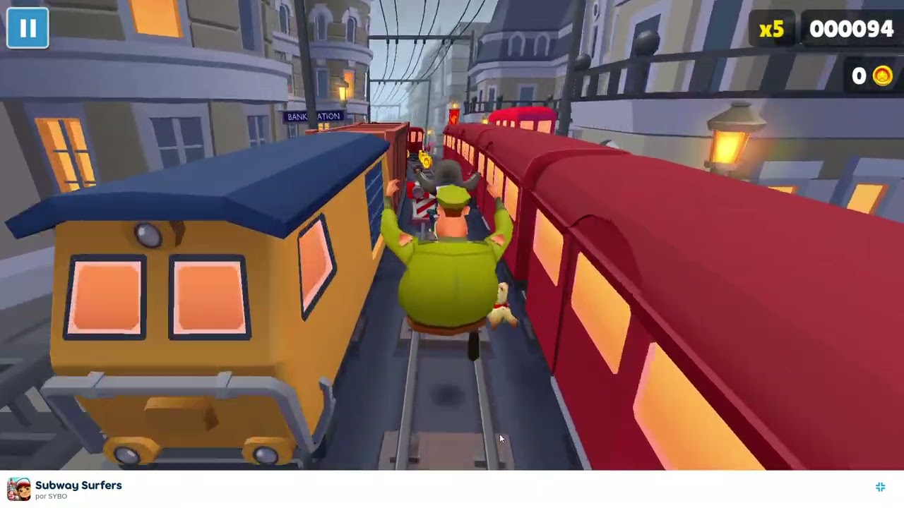 davi jogando Poki SUBWAY SURFERS