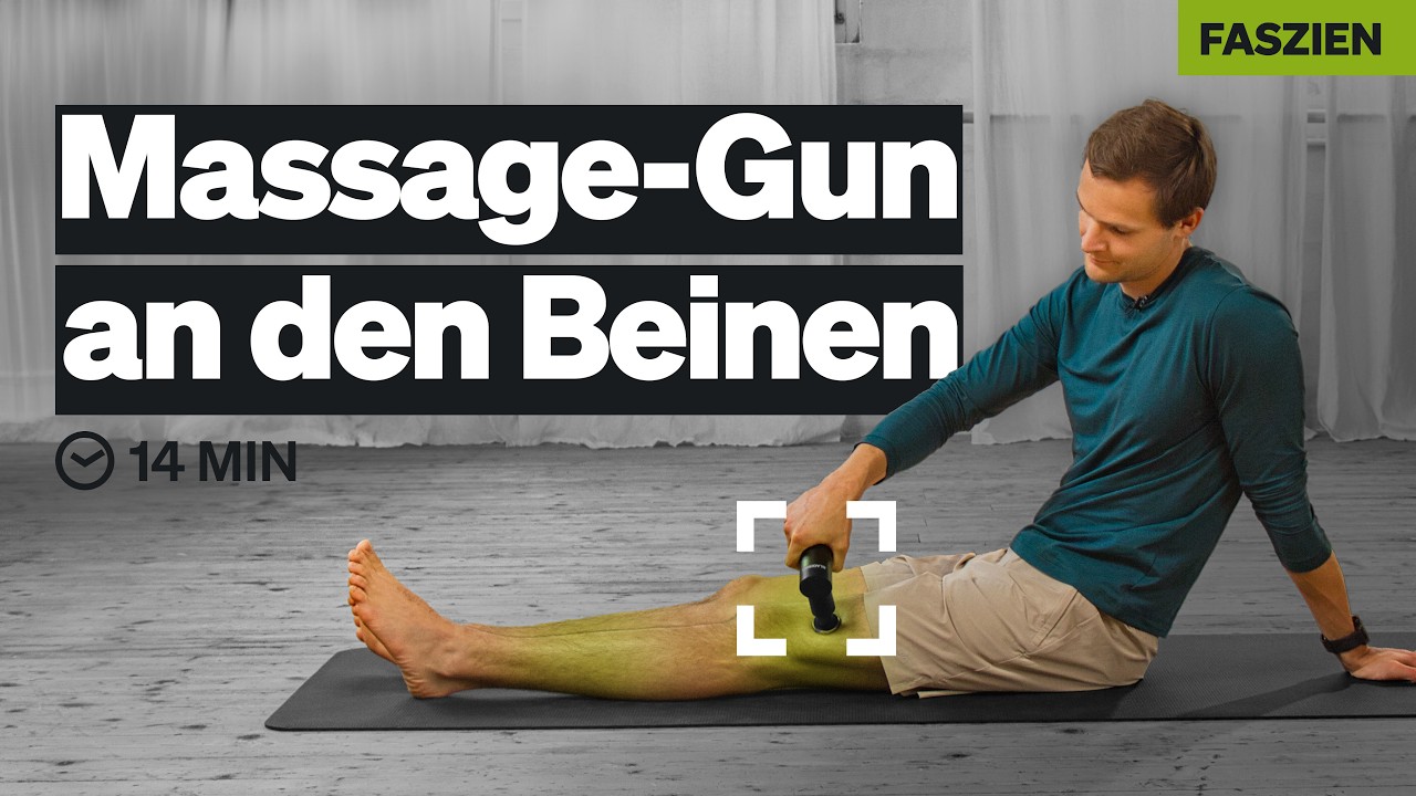 3 Massagepistole-Übungen gegen Muskelverspannungen in Oberschenkel & Wade