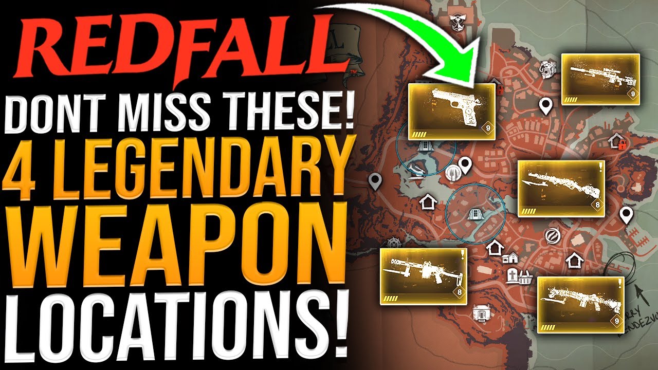 Redfall: 4x LEGENDARY WEAPON LOCATIONS - How To Get Legendaries - Complete Guide - Tips & Tricks