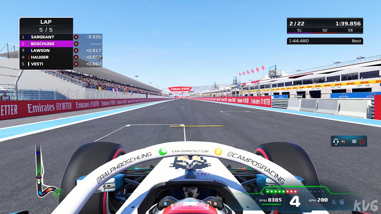 F1 22 - Ralph Boschung - F2 Gameplay (PS5 UHD) [4K60FPS]