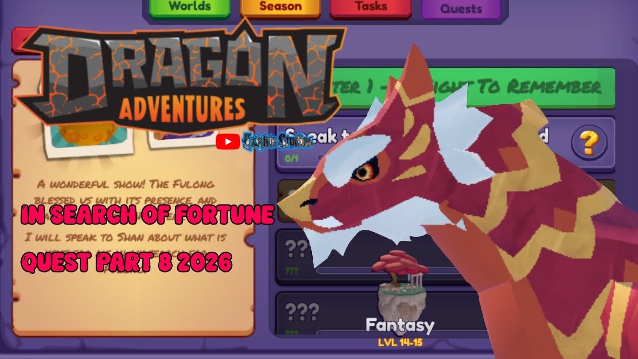 Roblox Dragon Adventures: In Search Of Fortune Quest Part 8 2026