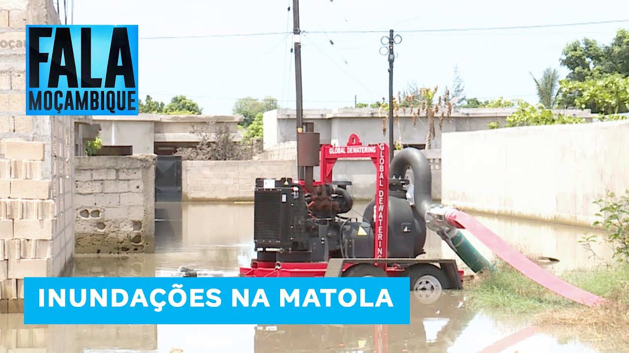 Conselho Municipal da Matola posicionou uma motobomba para sucção das águas no bairro Tchumene