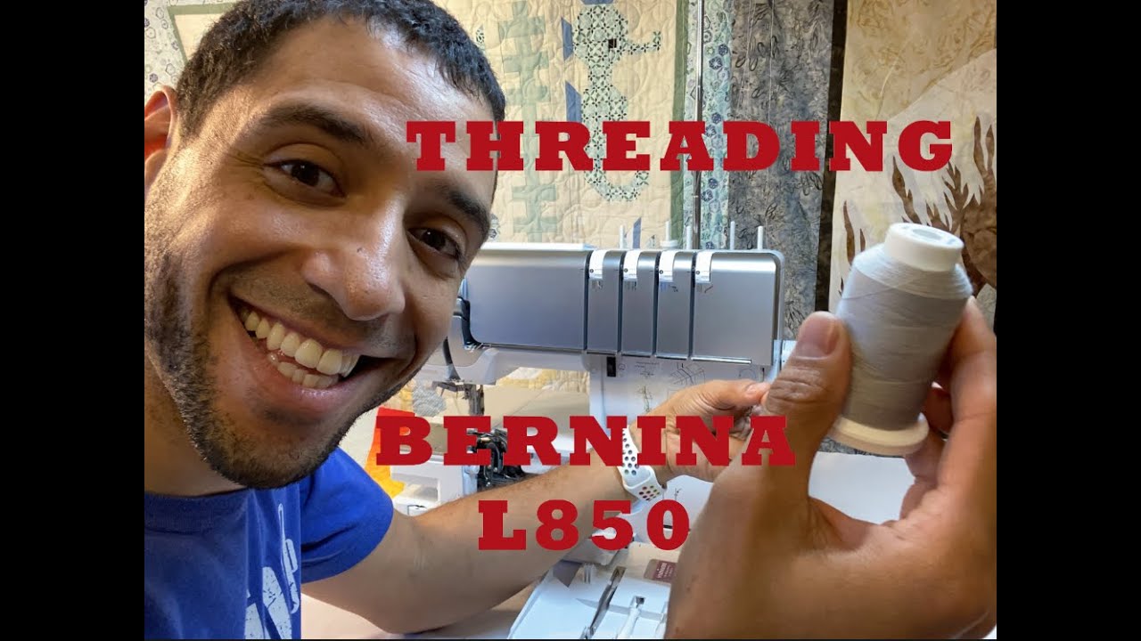 Полная заправка оверлока Bernina L850 Air Threading