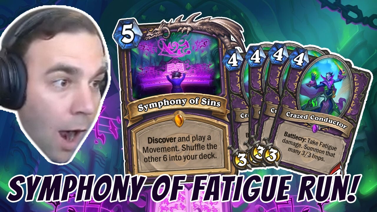 Fatigue Warlock with Symphony is CRAZY! - Hearthstone Arena