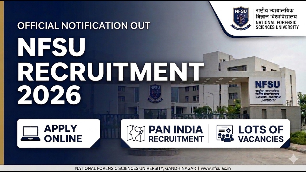NFSU Recruitment 2026 || Forensic Science || 2026 || Vacancy Update ||@SavvyForensics