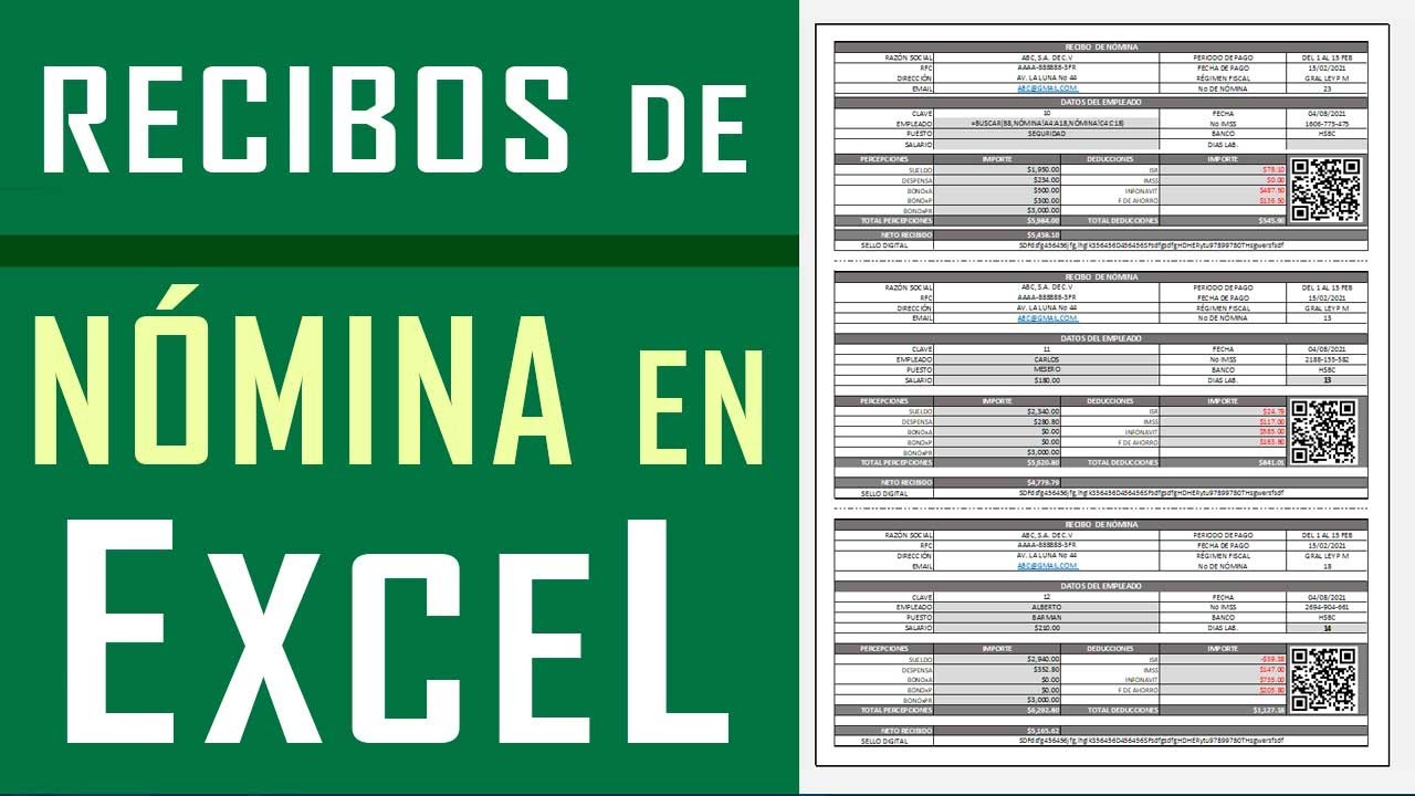 ✅ Realiza tus Recibos de Nómina en Excel - Formato sencillo y fácil de Hacer 🆗