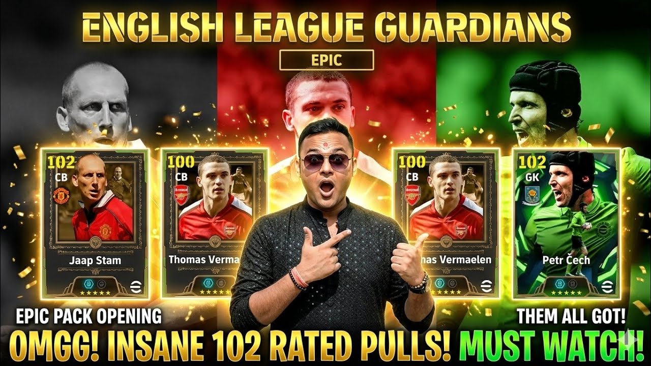 107 Jaap Stam 🔥 & 107 rated Petr Čech 😏 || Epic English League Guardian Pack opening 