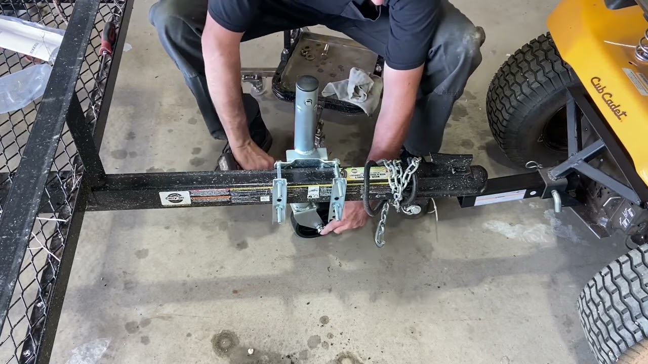 Trailer jack installation.