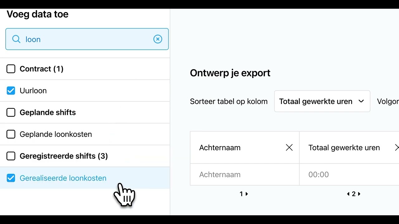 Exports preview | Eitje