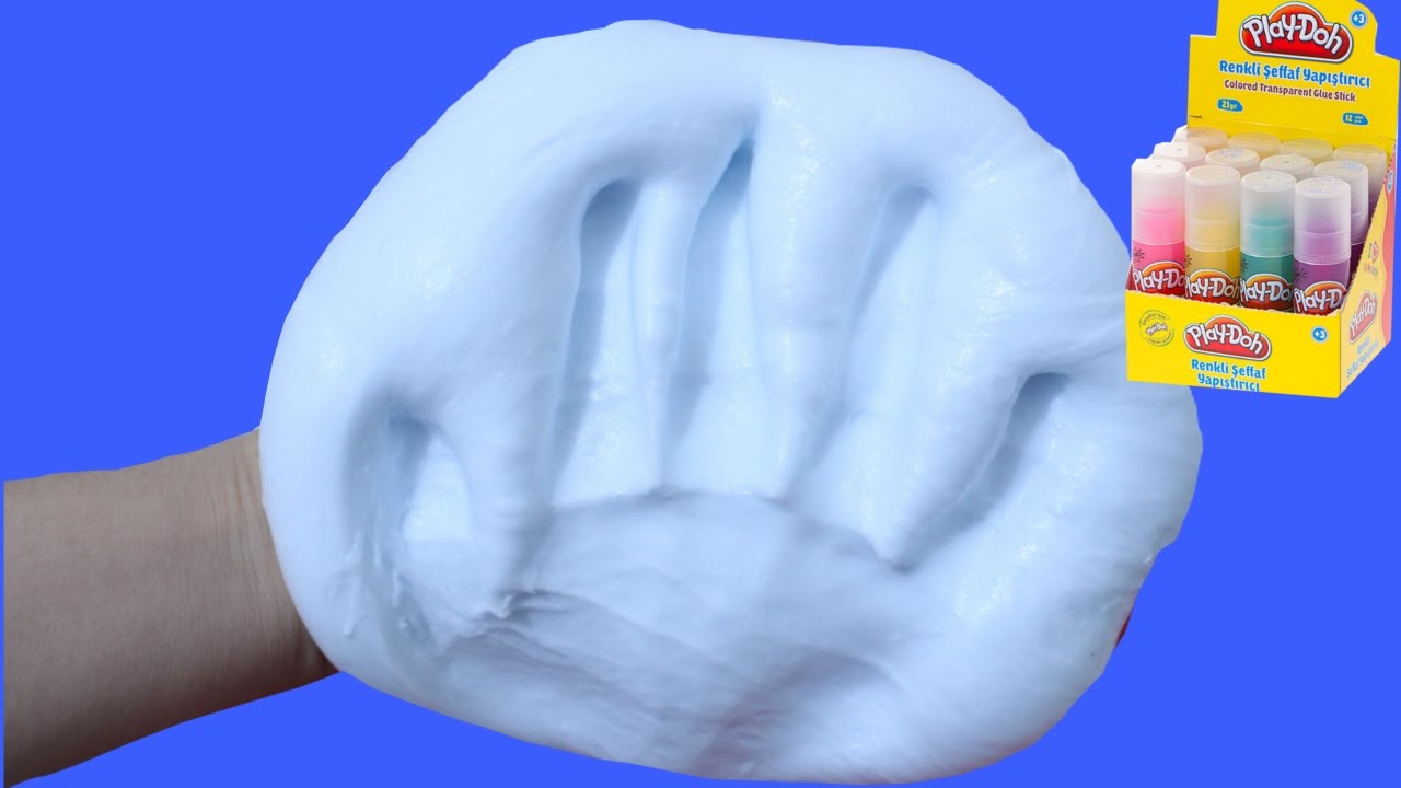 Playdoh Stick Yapıştırıcı ile Slime Nasıl Yapılır? DIY - Kendin Yap Kolay Slime - Bidünya Oyuncak