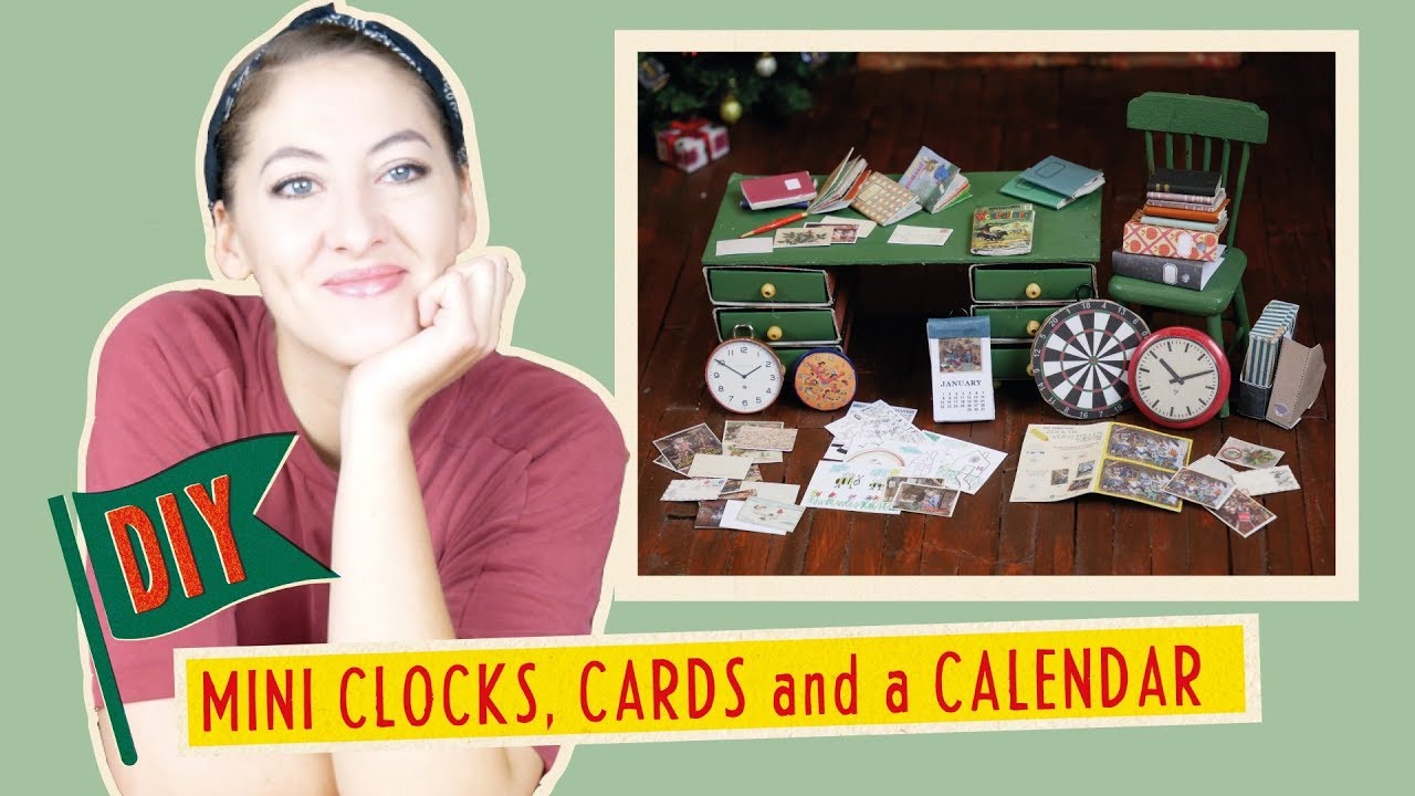DIY mini calendar, clocks and notebooks | Mouse Mansion Tutorial