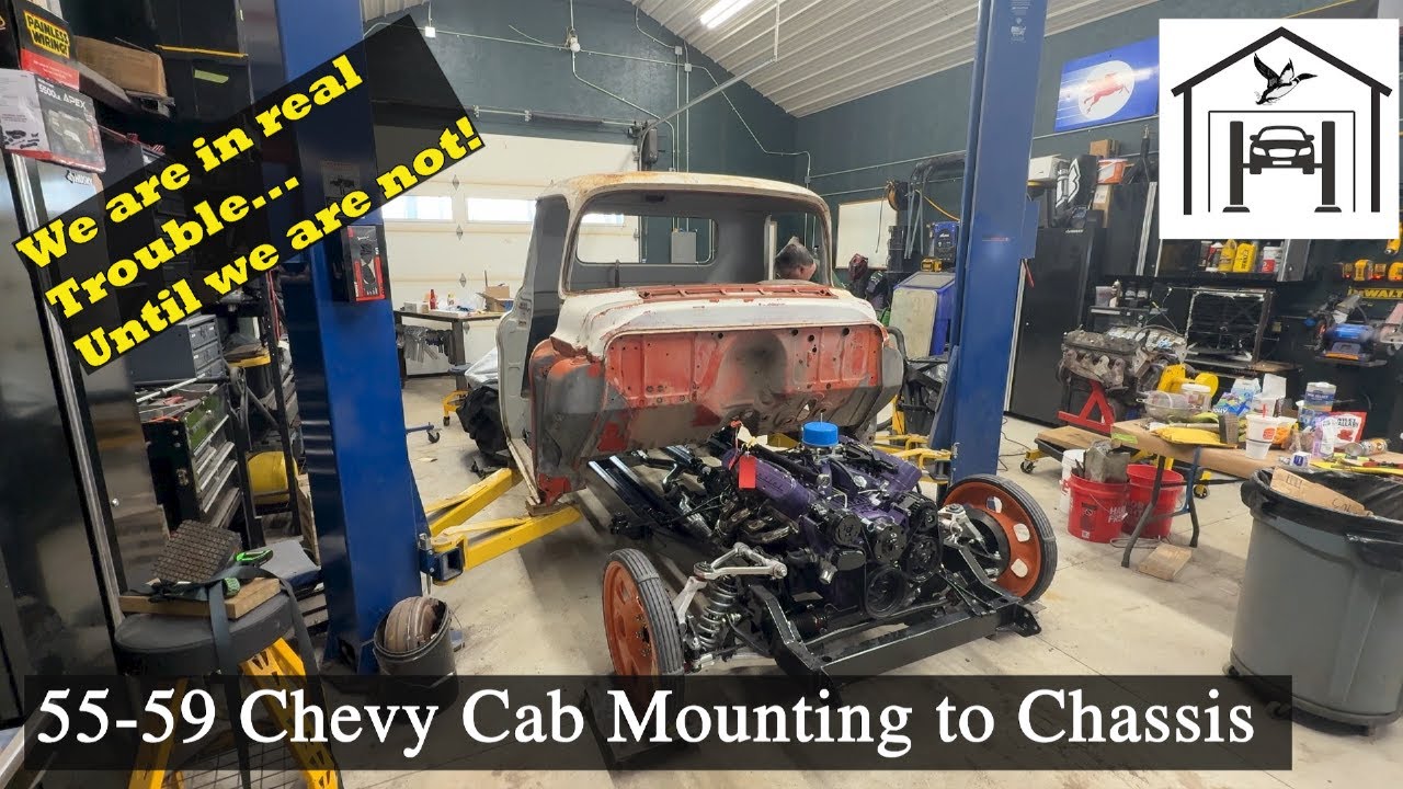 55-57 Chevy Truck Restomod, Part 34, Mounting the Cab to the Chassis